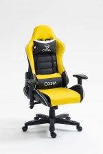 Геймерське крісло COBRA Rebel CR201 жовто-чорне – яскравий дизайн