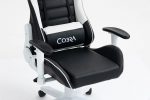 Геймерське крісло COBRA Rebel CR202 біло-чорне – стильний комфорт - Зображення 7