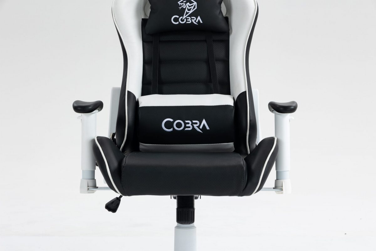 Геймерське крісло COBRA Rebel CR202 біло-чорне – стильний комфорт - Зображення 3