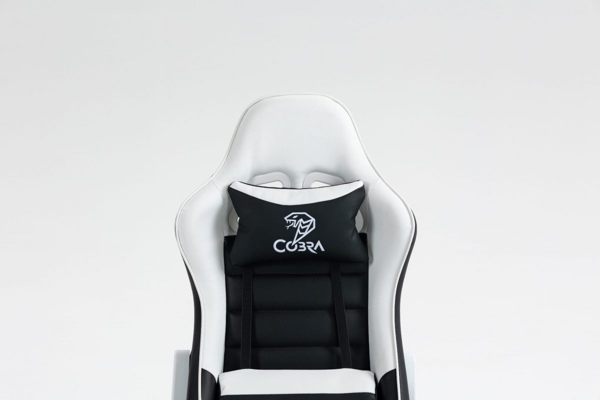 Геймерське крісло COBRA Rebel CR202 біло-чорне – стильний комфорт - Зображення 4