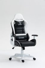 Геймерське крісло COBRA Rebel CR202 біло-чорне – стильний комфорт