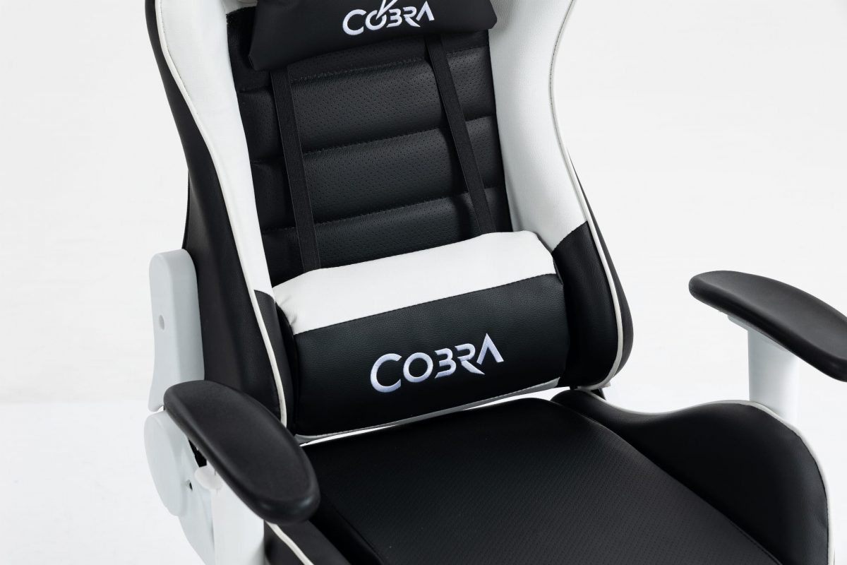 Геймерське крісло COBRA Rebel CR202 біло-чорне – стильний комфорт - Зображення 6