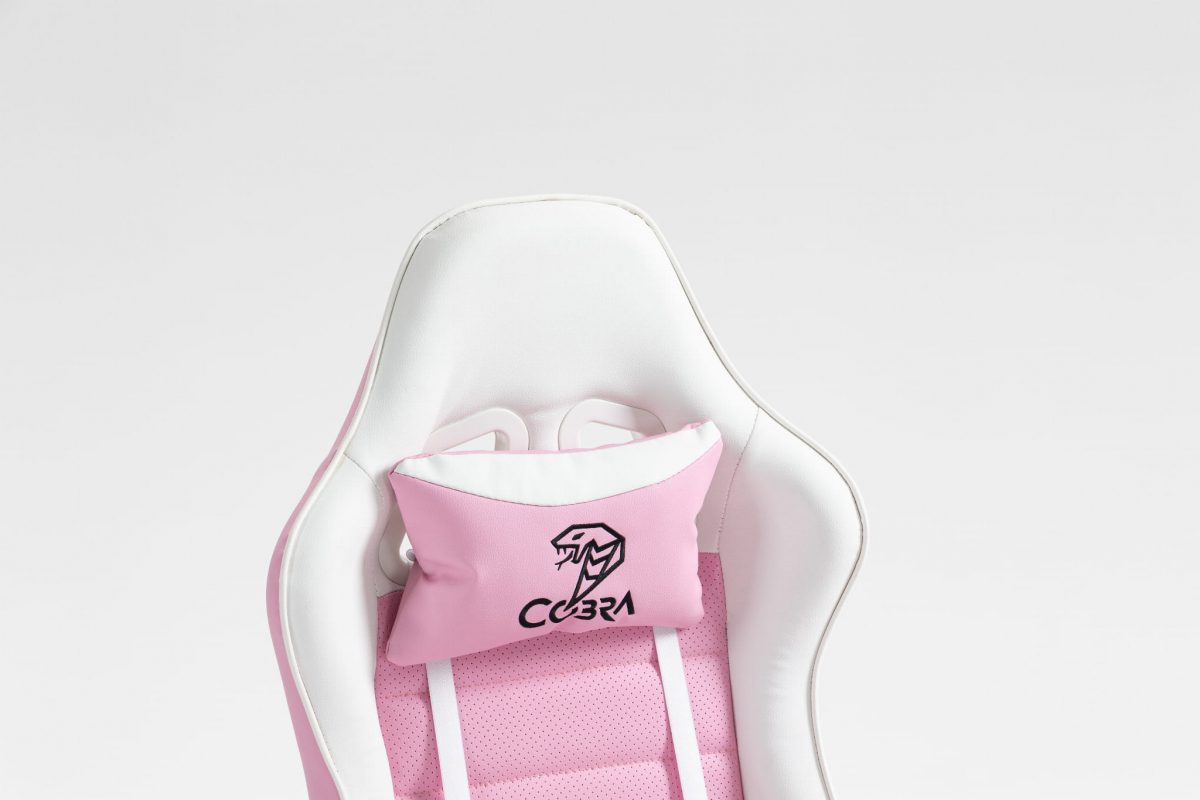 Геймерське крісло COBRA Rebel CR203 рожево-біле – комфорт і стиль - Зображення 7