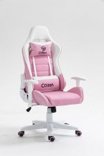 Геймерське крісло COBRA Rebel CR203 рожево-біле – комфорт і стиль