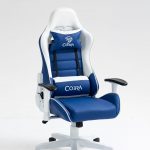 Геймерське крісло COBRA Rebel CR204 синьо-біле – стильний вибір для геймерів