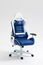 Геймерське крісло COBRA Rebel CR204 синьо-біле – стильний вибір для геймерів