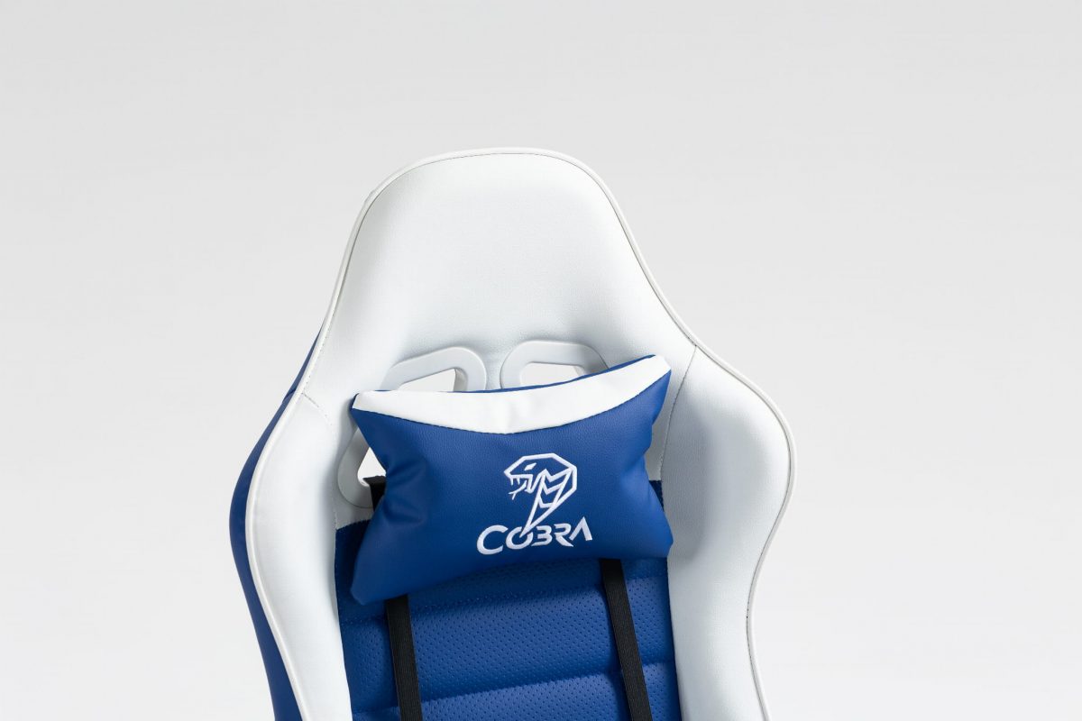 Геймерське крісло COBRA Rebel CR204 синьо-біле – стильний вибір для геймерів - Зображення 7