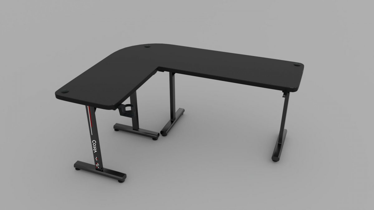 Геймерський стіл Cobra CR4552BK – елегантний чорний дизайн - Зображення 6