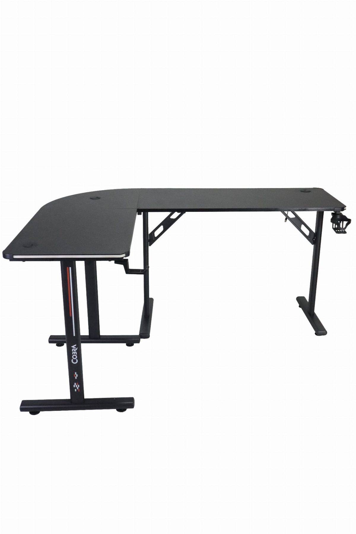 Геймерський стіл Cobra CRF4552RGB Black – чорний стіл з RGB підсвіткою для справжніх геймерів - Зображення 5