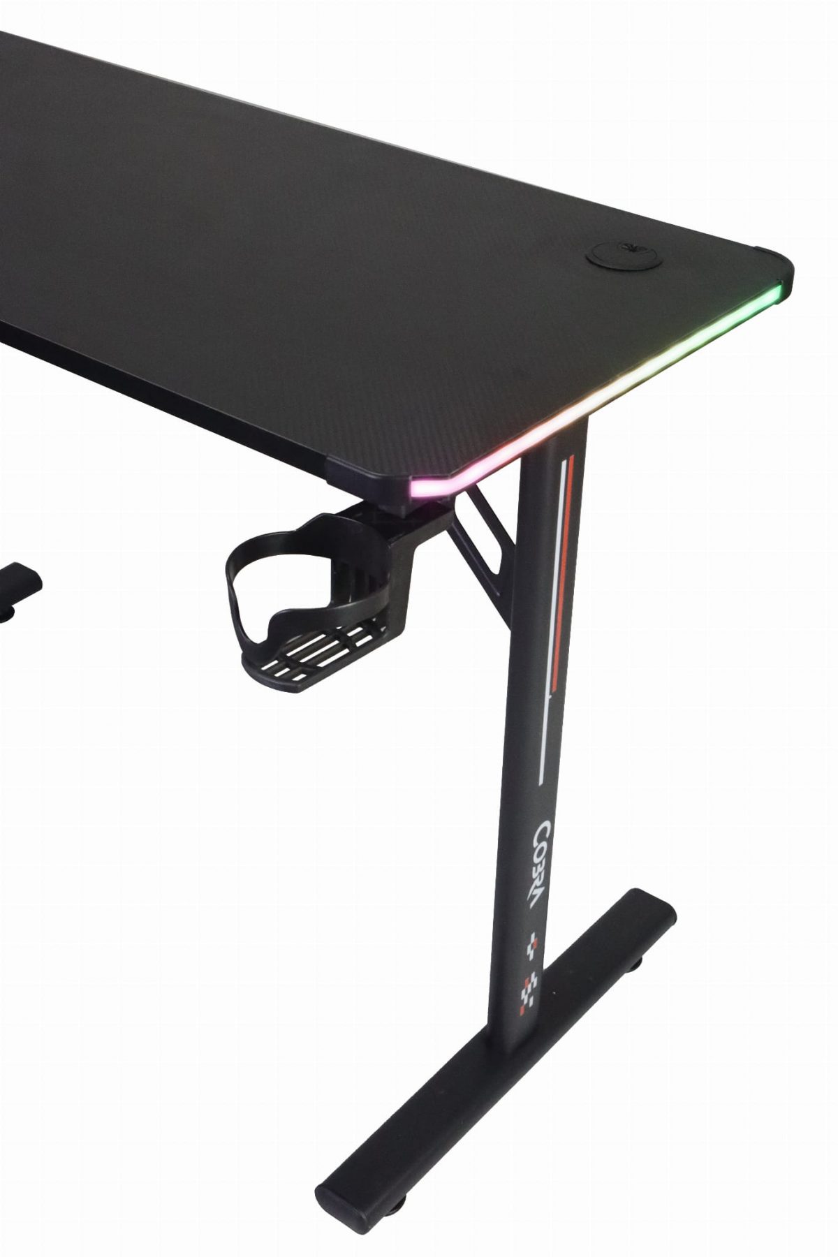 Геймерський стіл Cobra CRF4552RGB Black – чорний стіл з RGB підсвіткою для справжніх геймерів - Зображення 9