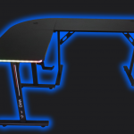 Геймерський стіл Cobra CRF4552RGB Black – чорний стіл з RGB підсвіткою для справжніх геймерів