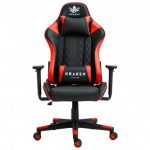 Динамічне геймерське крісло KRAKEN HELIOS чорно-червона екошкіра