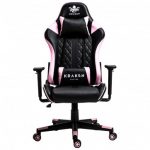 Геймерське крісло KRAKEN HELIOS чорно-рожева екошкіра для стильних гравців - Зображення 2