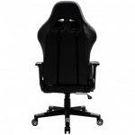 Сучасне геймерське крісло KRAKEN HELIOS чорно-срібляста екошкіра - Зображення 4