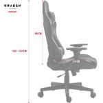 Сучасне геймерське крісло KRAKEN HELIOS чорно-срібляста екошкіра - Зображення 6