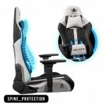 Стильне геймерське крісло KRAKEN HELIOS з чорно-сірої тканини - Зображення 8