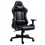 Класичне геймерське крісло KRAKEN HELIOS чорна екошкіра