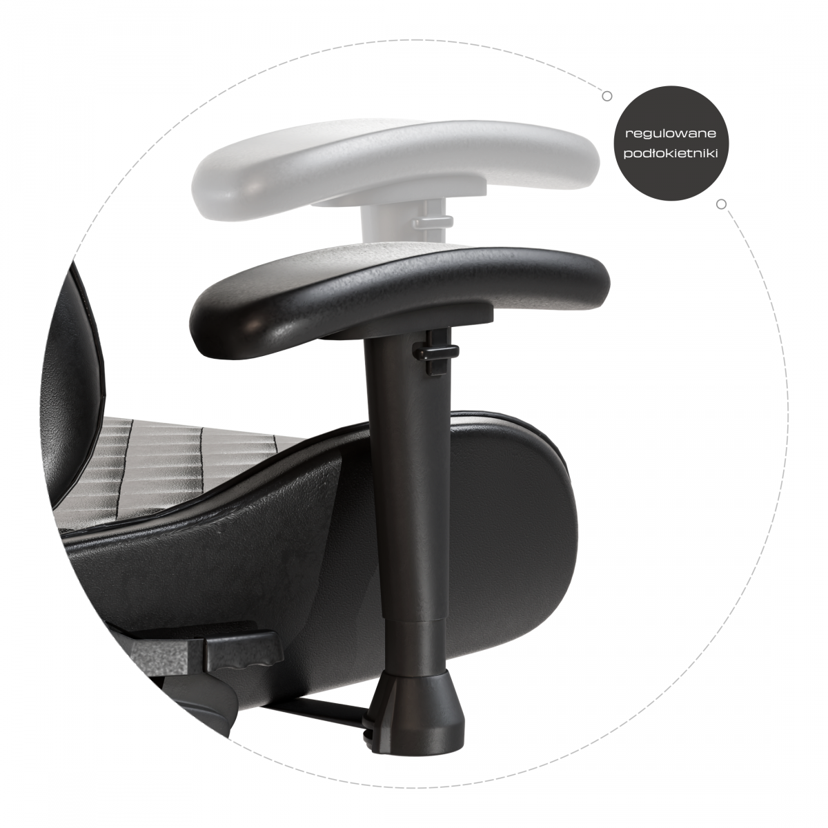 Ігрове Геймерське крісло Draco CRF191 Black – стиль та зручність - Зображення 6