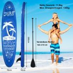 Дошка для SUP Costway SP37090 335см : Плавність, швидкість та комфорт на кожному русі - Зображення 3