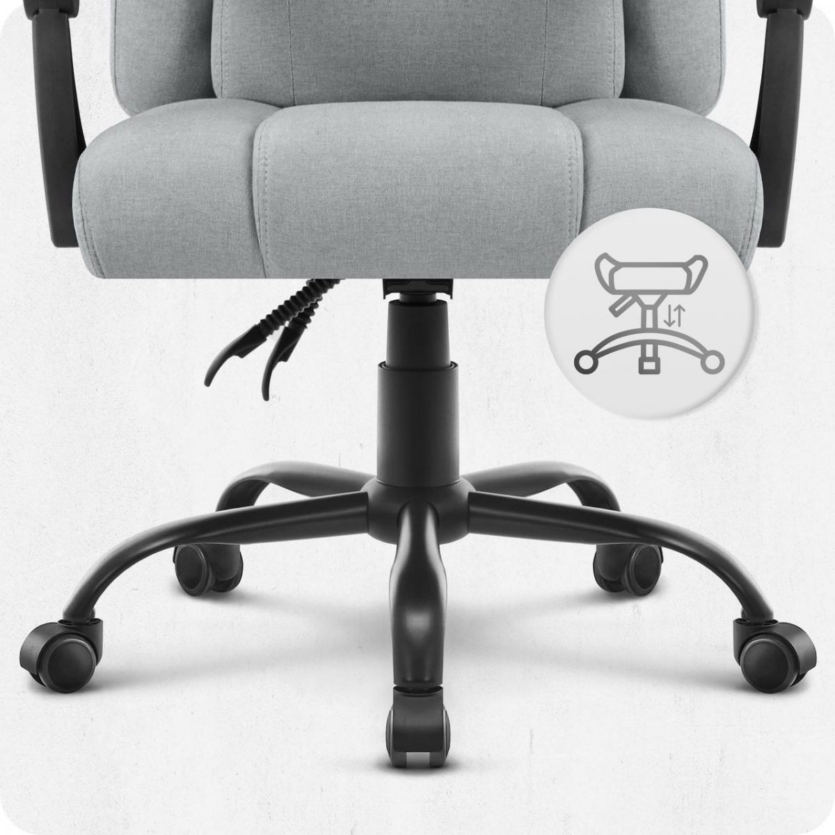 Поворотне крісло Cabro C505 Колір: сірий зручність та стиль у сірому кольорі для вашого комфорту - Зображення 5