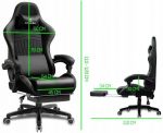 Чорно-зелене геймерське крісло STAZER EAGLE – ваш вибір для ідеальних ігрових сесій - Зображення 2