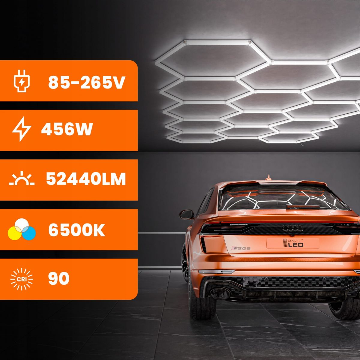 Стельовий світильник Smartled 522 х 298 см білий Сучасний дизайн та ефективне освітлення для вашого інтер'єру - Зображення 2