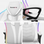 Біле геймерське крісло Huzaro Force 2.5 RGB White Mesh – сучасний дизайн - Зображення 6