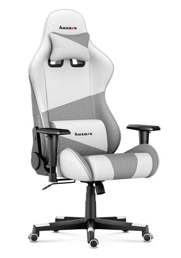 Легке та дихаюче геймерське крісло HUZARO FORCE 6.2 White Mesh
