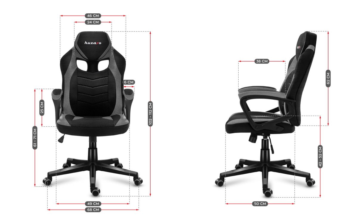 Сучасне і комфортне геймерське крісло Huzaro FORCE 2.5 Grey - Зображення 6