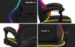 RGB-підсвічене чорне сітчасте геймерське крісло Huzaro FORCE 4.4 - Зображення 4