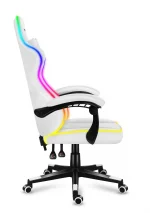 Яскраве геймерське крісло HUZARO FORCE 4.4 RGB Біле з підсвіткою - Зображення 7