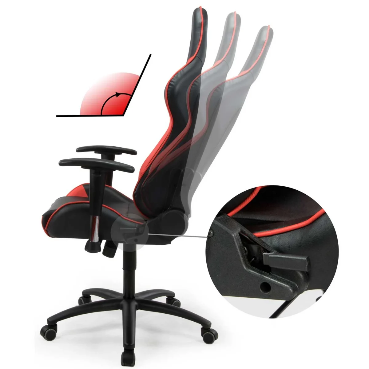 Офісне геймерське крісло Sofotel Inferno чорно-червоне для зручності та стилю - Зображення 6