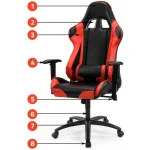 Офісне геймерське крісло Sofotel Inferno чорно-червоне для зручності та стилю - Зображення 12