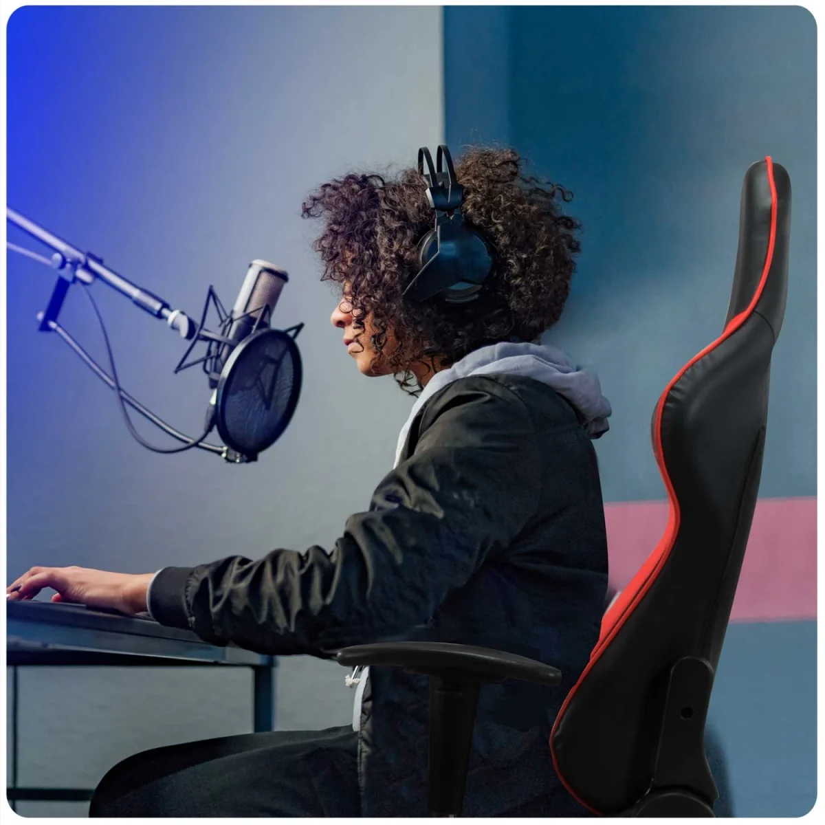 Офісне геймерське крісло Sofotel Inferno чорно-червоне для зручності та стилю - Зображення 10