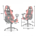 Офісне геймерське крісло Sofotel Inferno чорно-червоне для зручності та стилю - Зображення 14