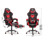 Офісне геймерське крісло Sofotel Cerber чорно-червоне для продуктивної гри - Зображення 12