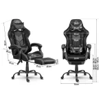 Офісне геймерське крісло Sofotel Cerber чорно-сіре для стильного комфорту - Зображення 12