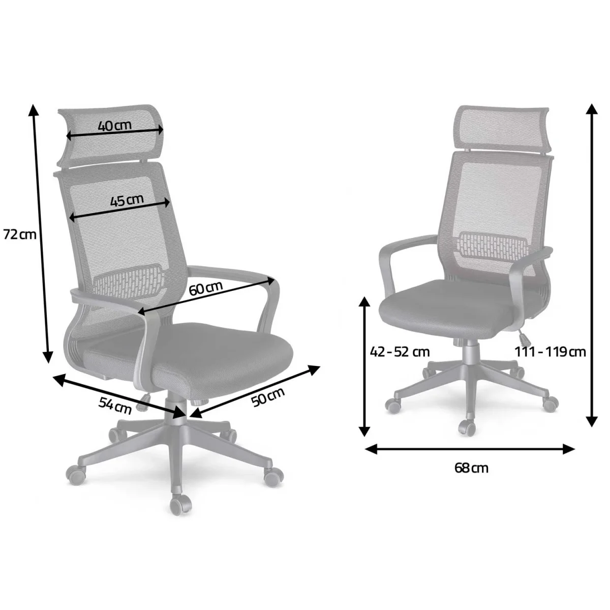 Поворотне офісне крісло Nosberg з механізмом TILT - Зображення 8