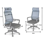 Офісне мікросітчасте поворотне крісло з механізмом TILT Nosberg - Зображення 11