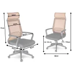 Офісне крісло поворотне Nosberg з механізмом TILT і мікросіткою - Зображення 8