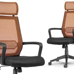 Офісне крісло поворотне Nosberg з механізмом TILT і мікросіткою