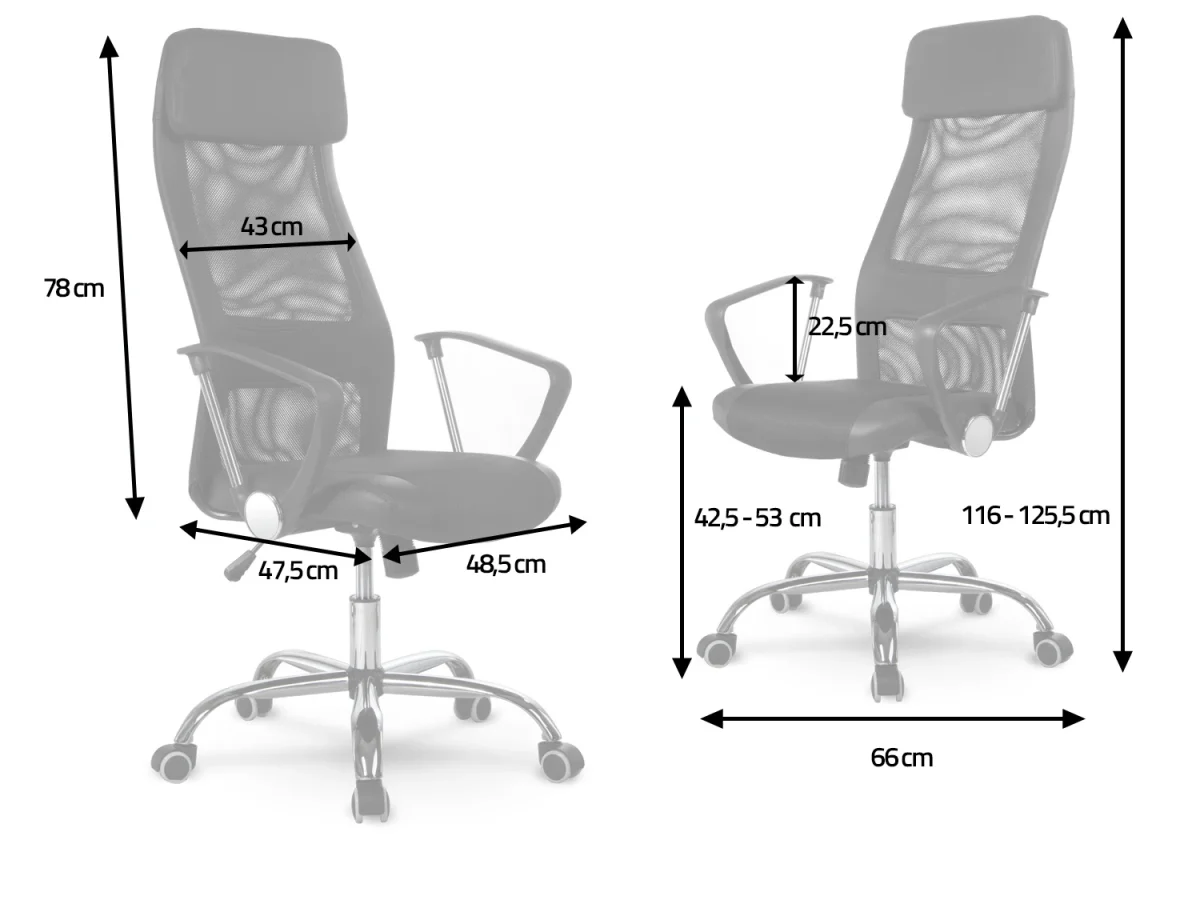 Сучасне високе офісне крісло Sofatel Rio чорне для вашого комфорту - Зображення 7