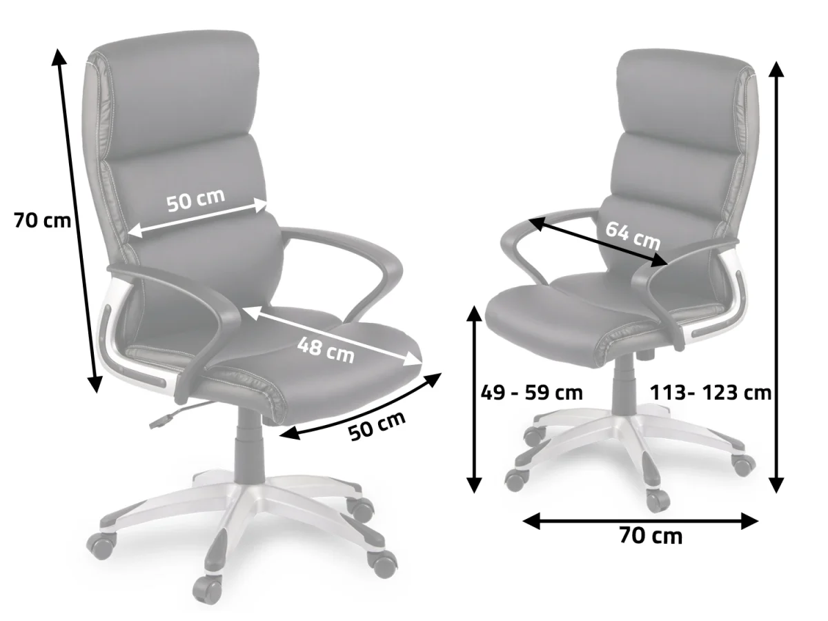 Поворотне офісне крісло Sofotel EG-228 чорне для тривалого використання - Зображення 6