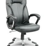 Шкіряне офісне крісло Sofotel EG-222 чорне для стильного офісу