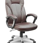 Коричневе шкіряне офісне крісло Sofotel EG-222 для професіоналів