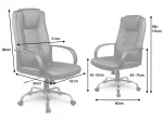Комфортне офісне шкіряне крісло Sofotel EG-221 чорне - Зображення 4