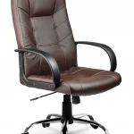 Коричневе шкіряне офісне крісло Sofotel EG-221 для роботи
