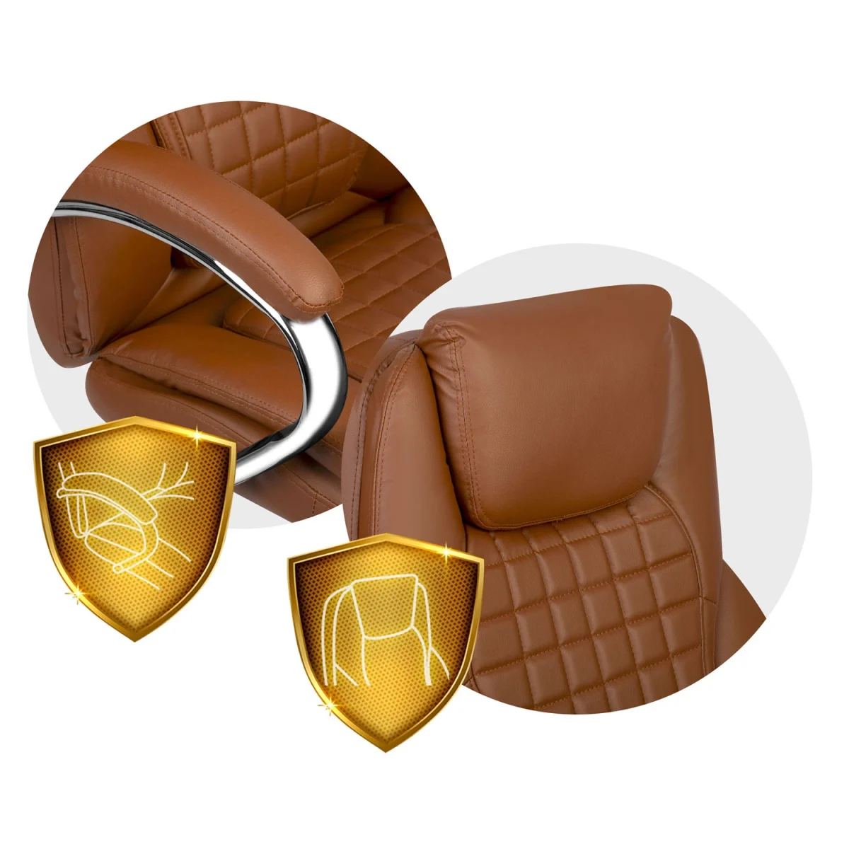 Стильне офісне крісло Sofotel Batory 240803 коричневе - Зображення 8