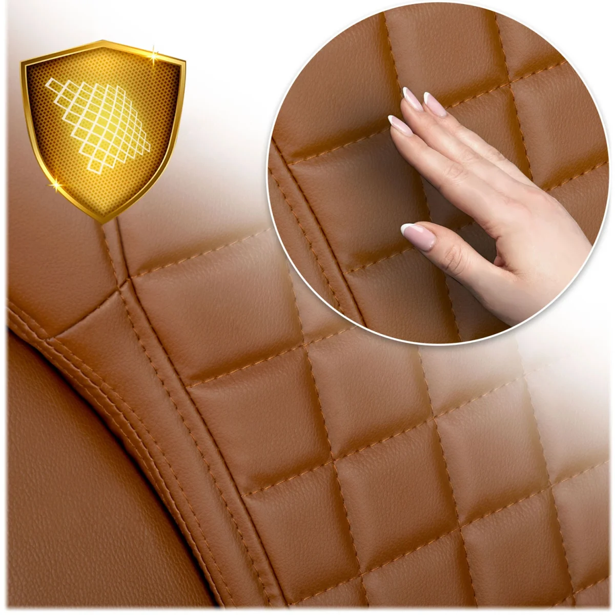 Стильне офісне крісло Sofotel Batory 240803 коричневе - Зображення 10