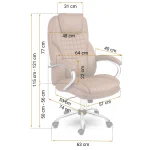 Стильне офісне крісло Sofotel Batory 240803 коричневе - Зображення 11